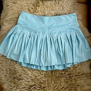 Gold Hinge Light Blue Pleated Skirt